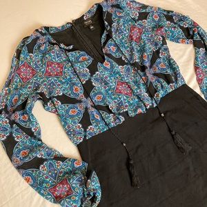 Cold Shoulder Dress Bold Paisley Size 12